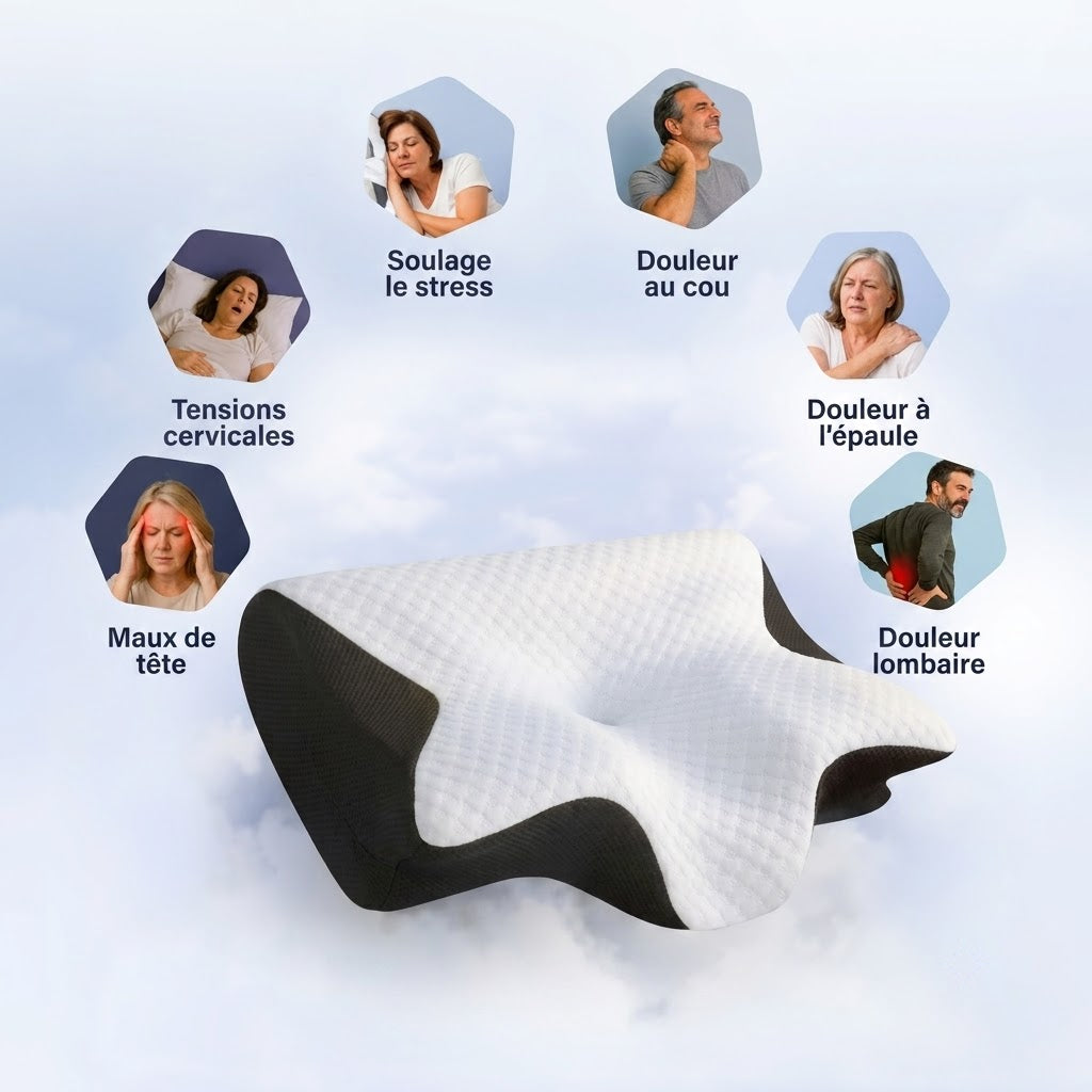 Cervéa™ — Oreiller Cervical Ergonomique