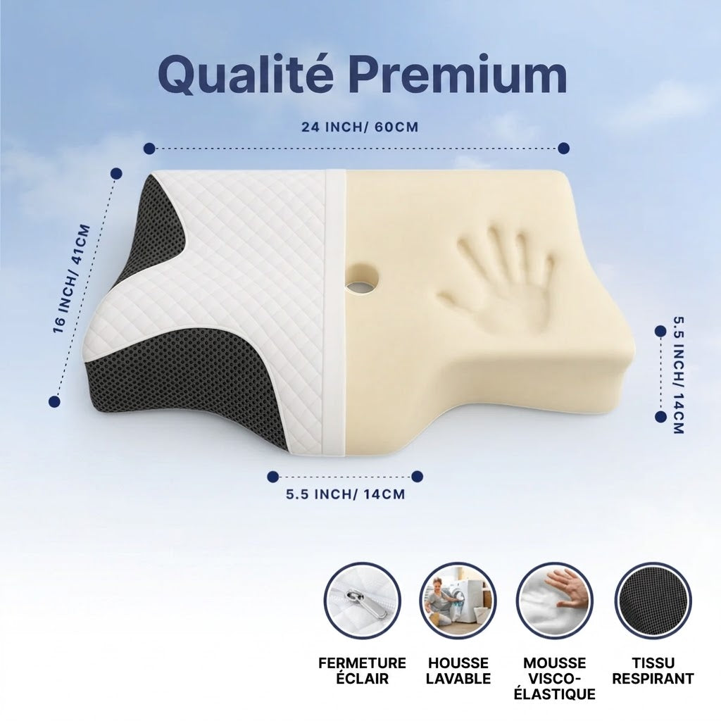 Cervéa™ — Oreiller Cervical Ergonomique