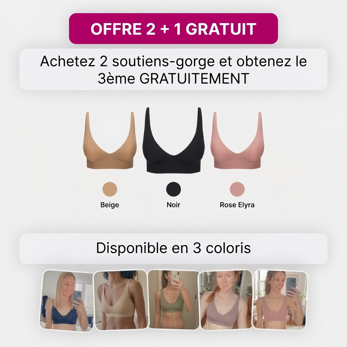 Les trois coloris Elyra Aera